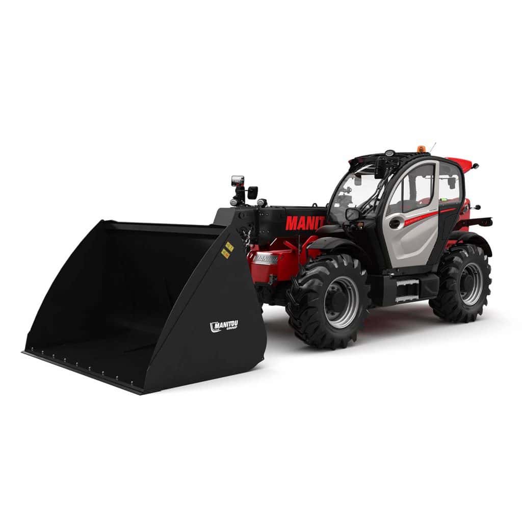 Zeer stevige compacte skid-steer loader met aanbouwdelen, ideaal voor seizoensgebonden werkzaamheden.