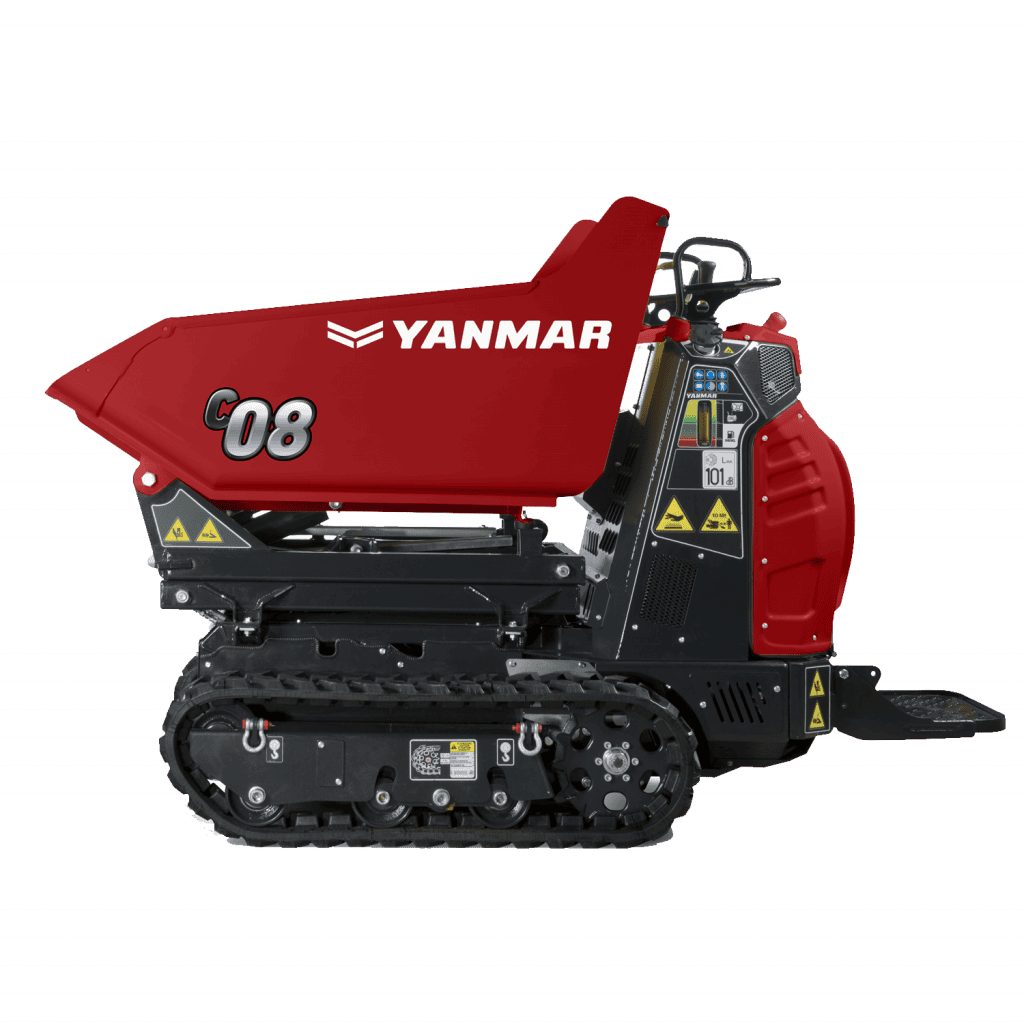 Compacte mini-rijmachine Yanmar, ideaal voor zwaar terrein en onderhoudswerkzaamheden.