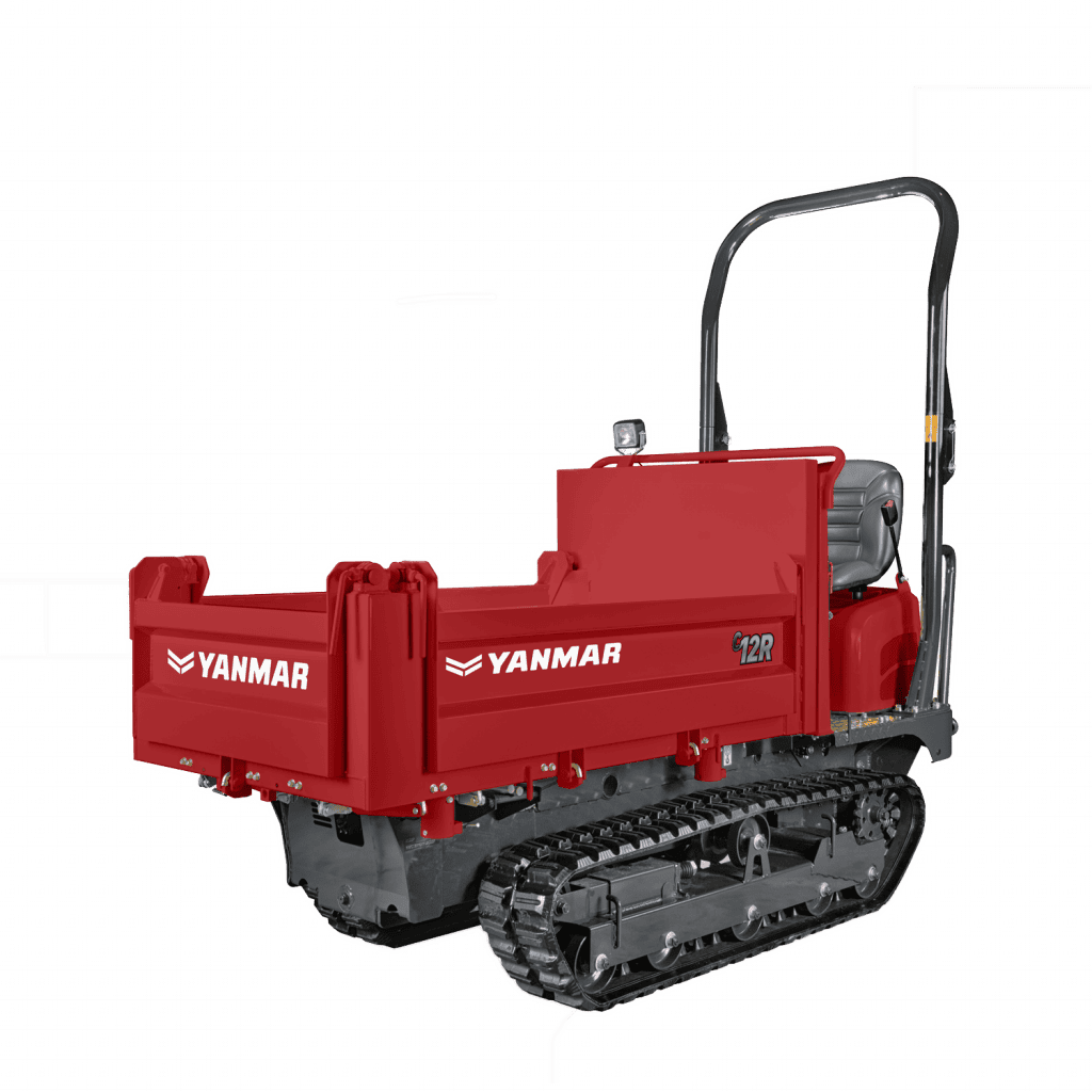 Veegmachine op rupsband voor landbouw en terreinonderhoud.