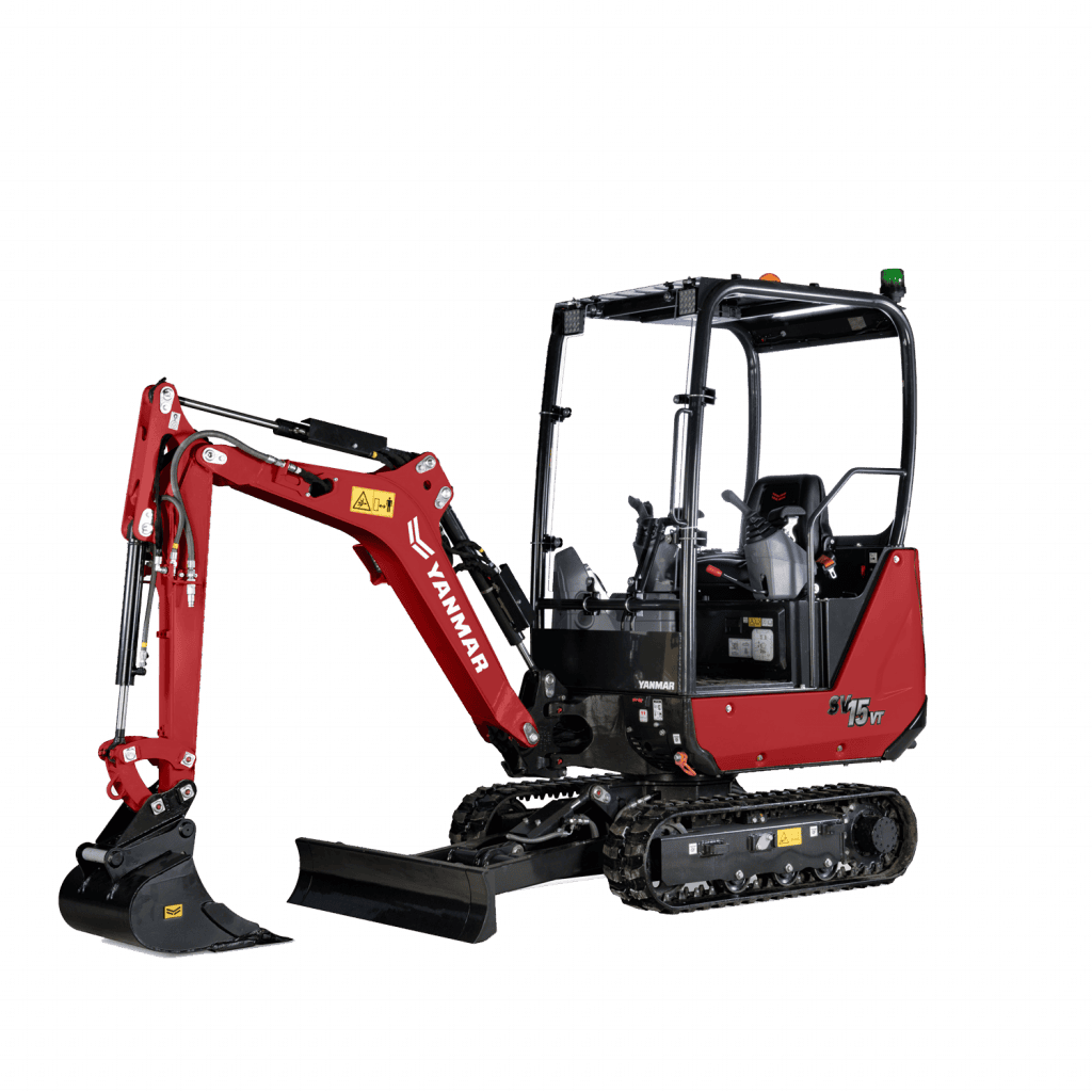 Compact mini graafmachine Yanmar S15VT voor bouw en tuinprojecten.