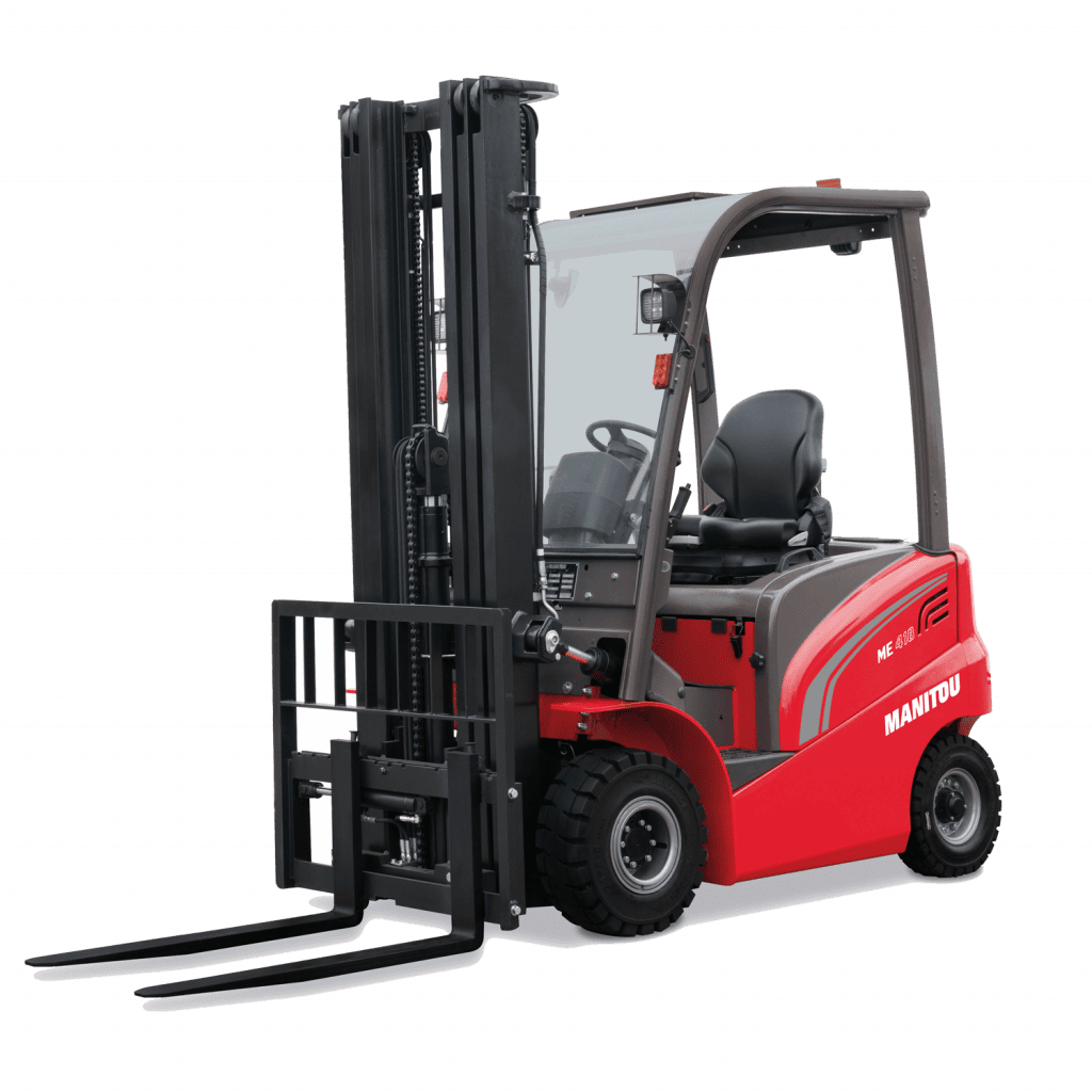 Voertuig met vorkheftruck voor industrial en logistieke toepassingen.