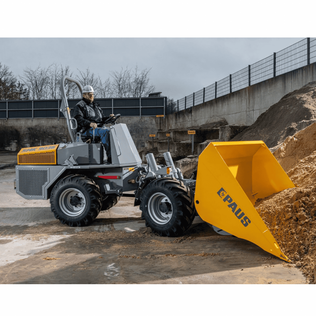 Zwaardere bouwmachines en graafmachines voor ruwe terreinen en bouwplaatsen.