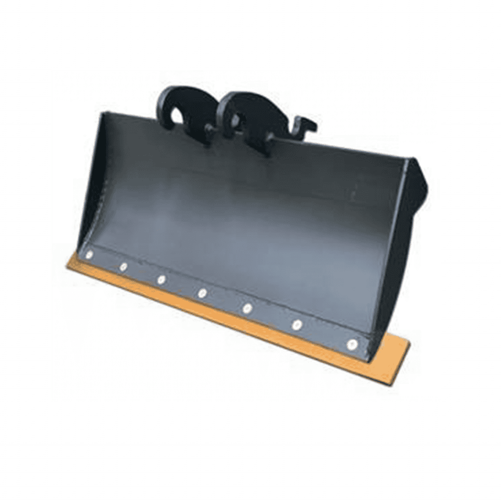 Robuuste graafmachine bak met houten bevestiging voor bouwmachines.