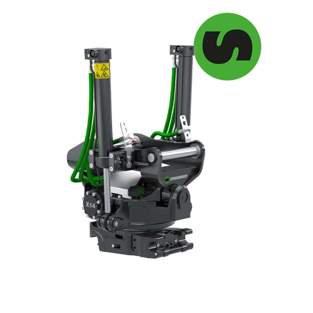 Kunststof robotarm voor constructie- en montagewerkzaamheden, merk Steelwrist.