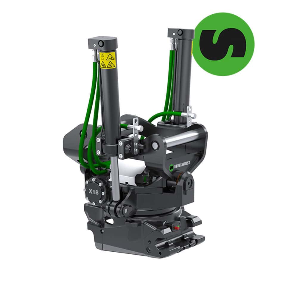 Efficiënte robotarm van Steelwrist, geschikt voor precisiebewerking en automatisering.