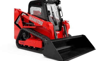 Compacte skid steer loader van Manitou voor landbouw en bouwsector.