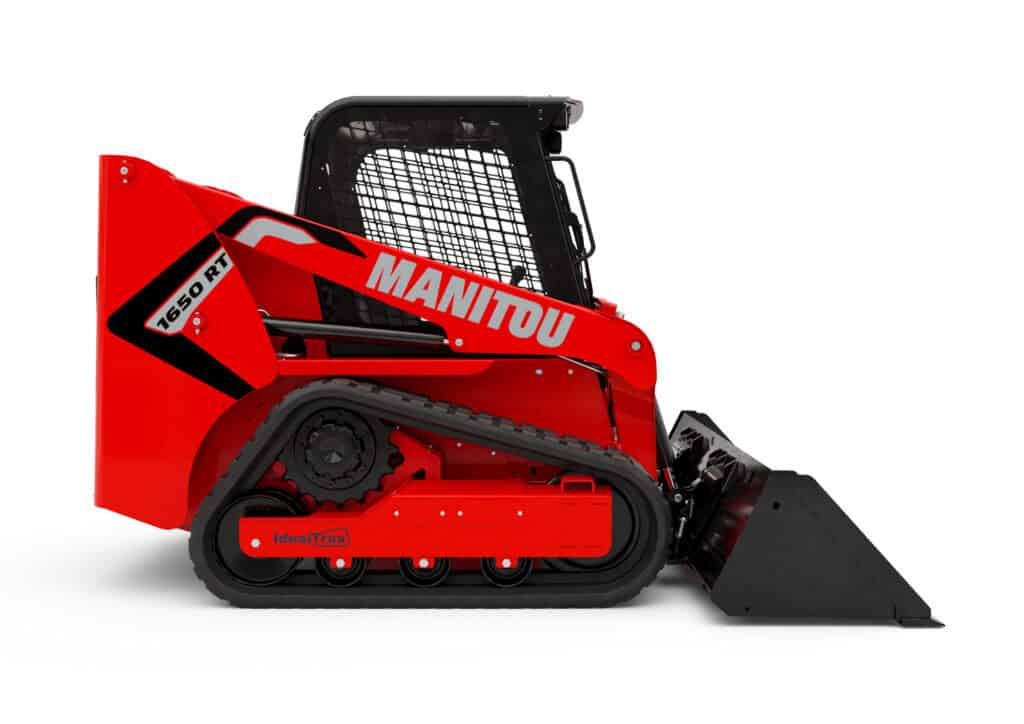 Kleine compactage machine voor bouw en tuin, met riemloop en cabinemogelijkheid.