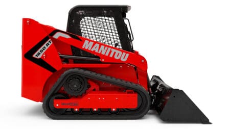 Kleine compactage machine voor bouw en tuin, met riemloop en cabinemogelijkheid.