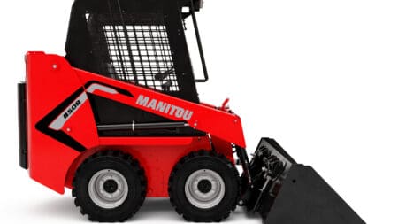 Stapelbakje mini skidmaaiertje voor tuin- en landschapsinrichting.