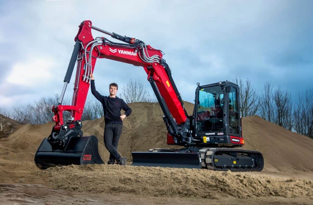 Yanmar mini excavator op bouwplaats bij Geert-Jan de Kok B.V.