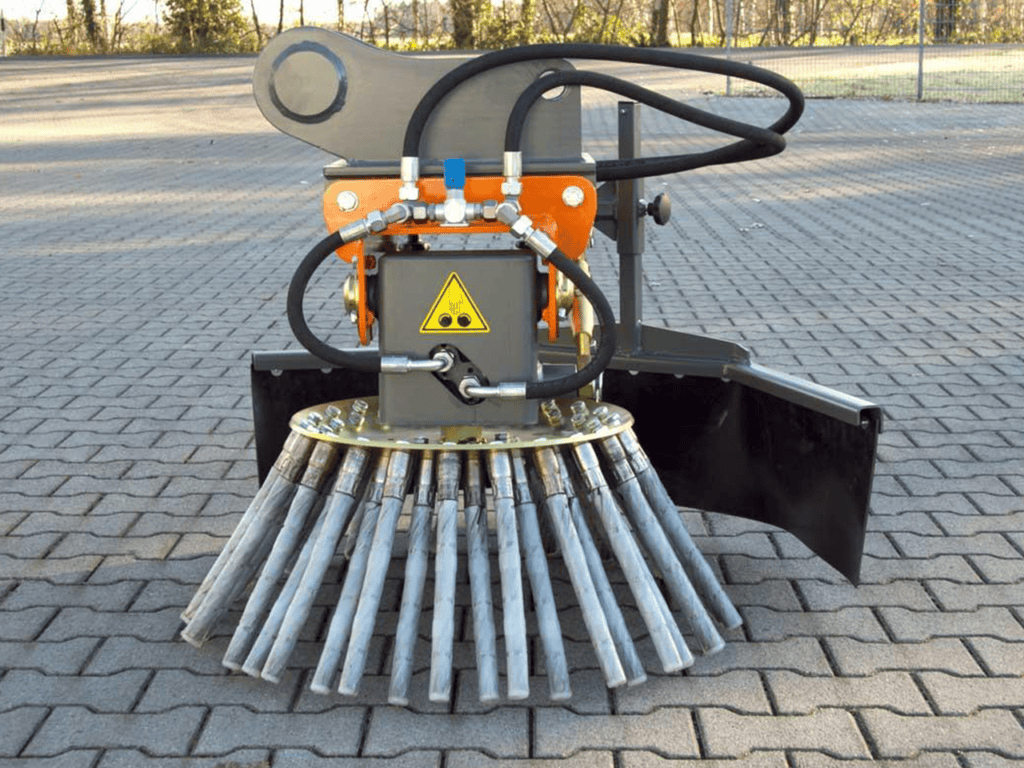 Ruw asfaltborstel voor wegen- en onderhoudswerkzaamheden.