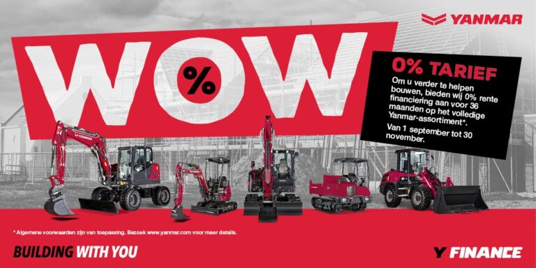 Yanmar WOW – 0% tarief
