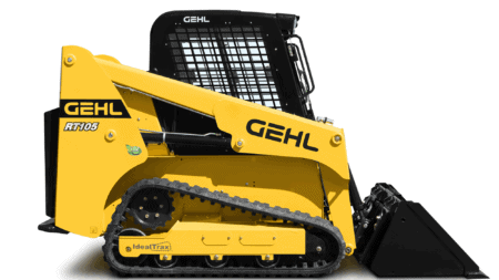 Compacte gecontaineriseerde mini shovel van GEHL, ideaal voor bouw- en tuinwerken.