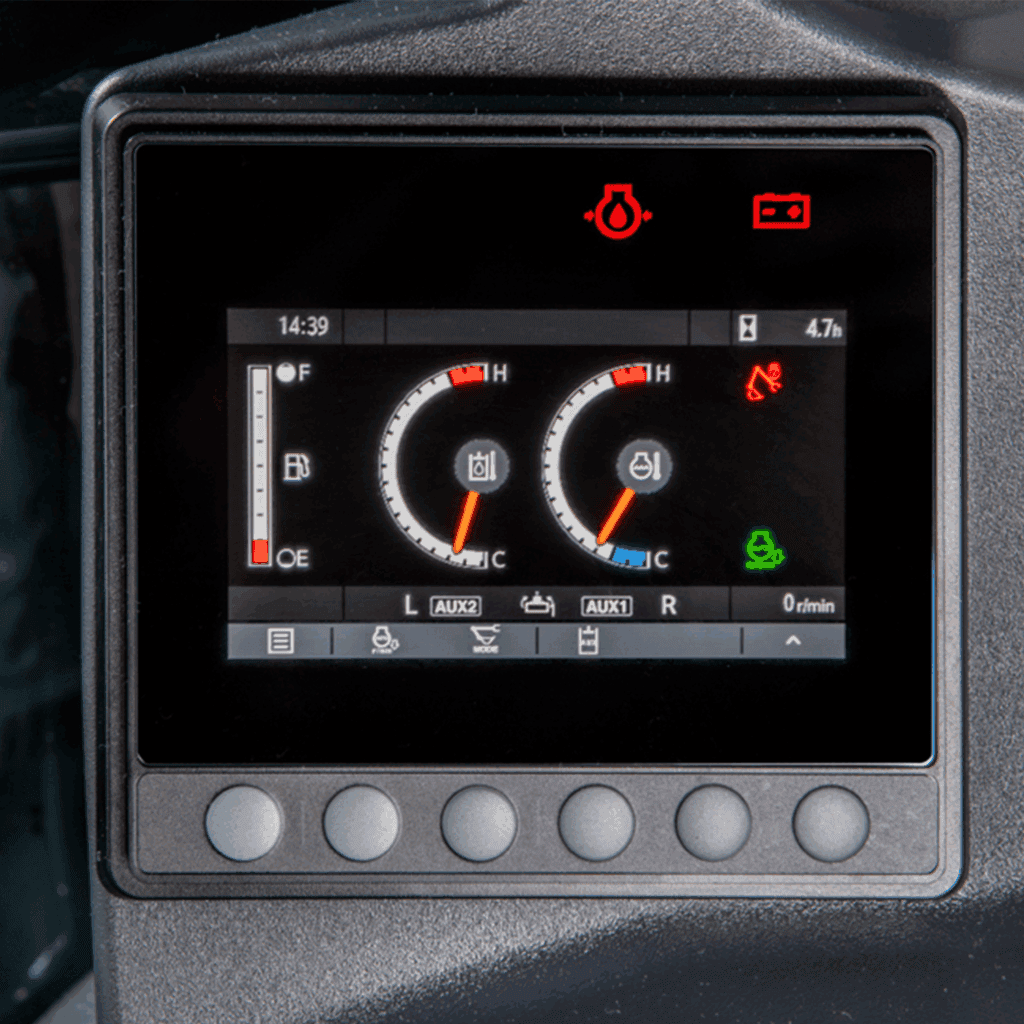 Bedrijfsveiligheid en monitoringsysteem voor landbouwmachines.