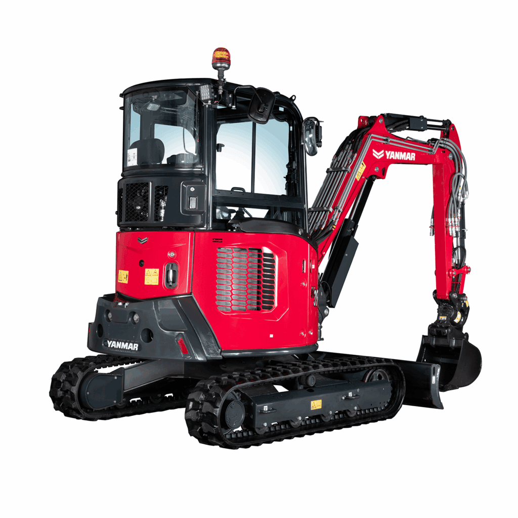 Compacte mini-pomp met Yanmar motor, geschikt voor kleine bouw en tuinwerkzaamheden.