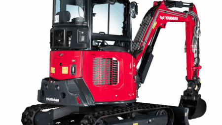 Compacte mini-pomp met Yanmar motor, geschikt voor kleine bouw en tuinwerkzaamheden.