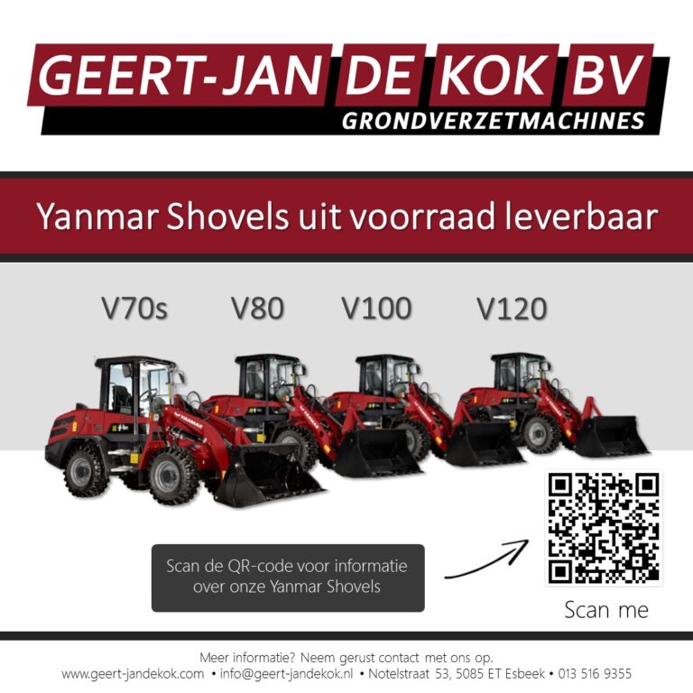 Yanmar Shovels direct uit voorraad leverbaar