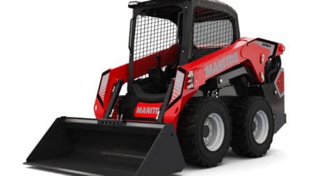 Veilig skidloadermachine van MANITOU voor bouw en agrarische toepassingen.