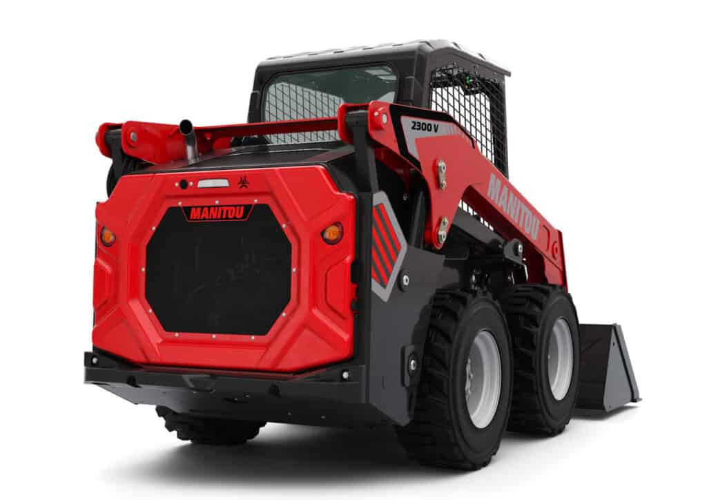 Kompacte laadkraaicabine voor landbouwmachines met GPS-technologie en krachtige motor.