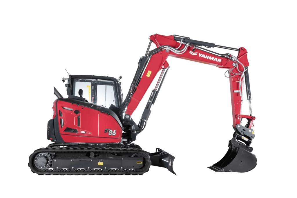 Miniatuur Volvo-aangedreven graafmachine voor grondwerk en bouwprojecten.