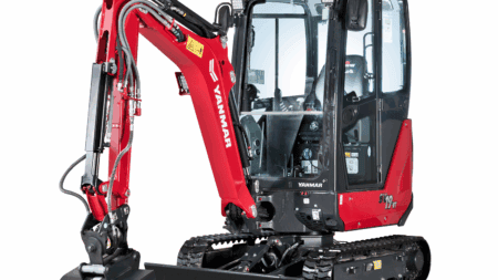 Kleine wielkie krachtpatser Yanmar mini graafmachine voor tuin en bouwprojecten.