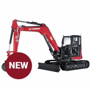 Kleine graafmachine Yanmar compact bouwmachine, ideaal voor land- en tuinbouw.