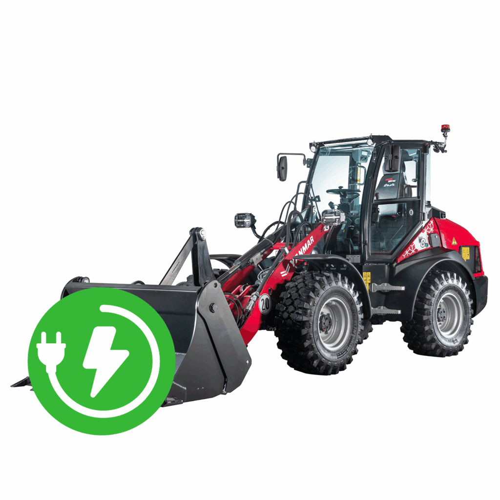 Elektrische landbouwtractor met laadbak, duurzaam en krachtig voor moderne agrarische werkzaamheden.